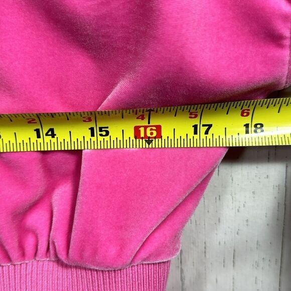 Hello Kitty x Forever 21 Pink Velour Cropped Zip Hoodie Y2K Streetwear Cozy - Picture 14 of 16